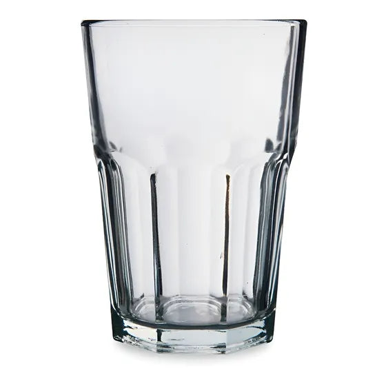 Vaso Vidrio Oslo 400 Ml X 12 Unidades Facetado Rigolleau Color Flint
