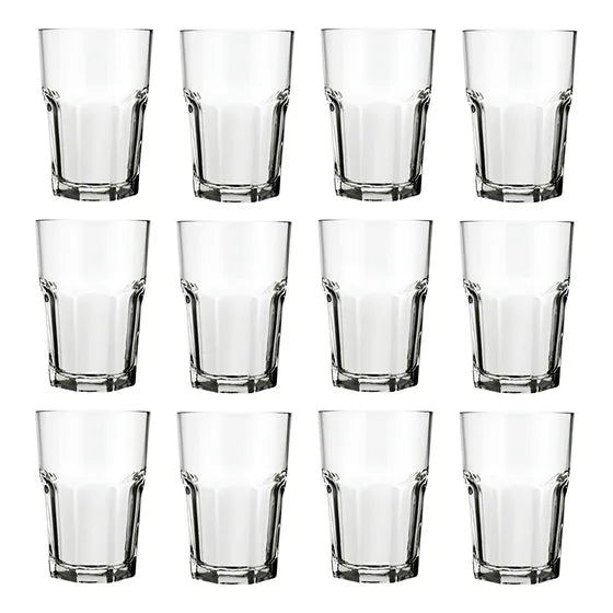 Vaso Vidrio Bristol 2711 Nadir Facetado 410 Ml X 12unidades Color Transparente