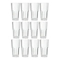 Vaso Acrilico Facetado Trago Largo 375ml Transparente X64